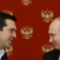epa04695670 Russian President Vladimir Putin (R) and Greek Prime Minister Alexis Tsipras (C) attend a signing ceremony in the Kremlin in Moscow, Russia, 08 April 2015. Russian President Vladimir Putin said the leader of Greece did not ask for financial aid during an official visit, easing speculation that Athens might use its relations with Moscow to gain advantage in bailout talks with European creditors.  EPA/ALEXANDER ZEMLIANICHENKO / POOL
